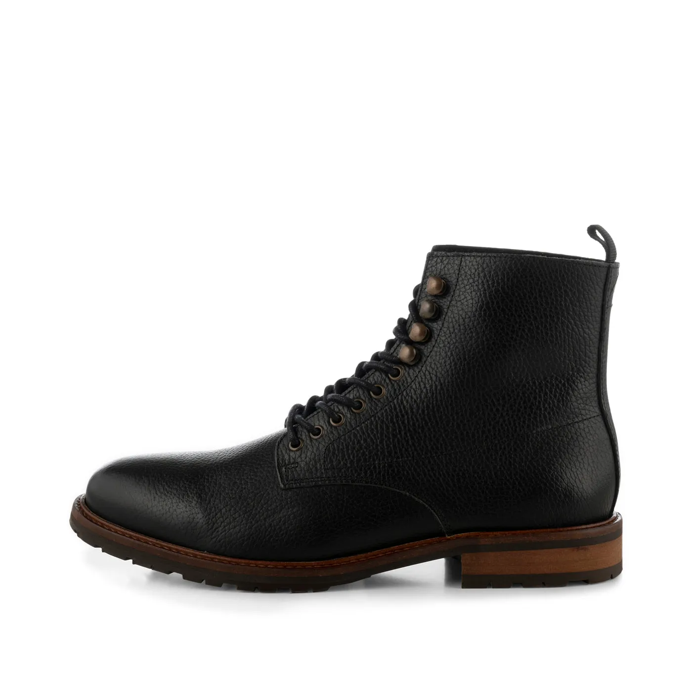 York lace up boot leather - BLACK sold by Shoe The Bear