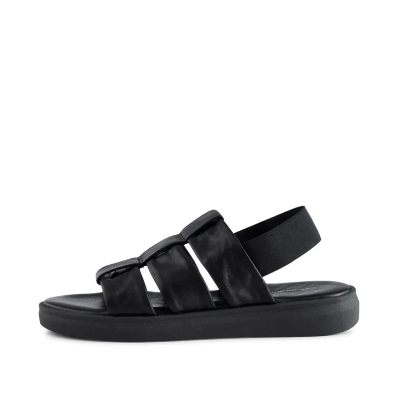 Brenna sandal leather - BLACK sold by Shoe The Bear