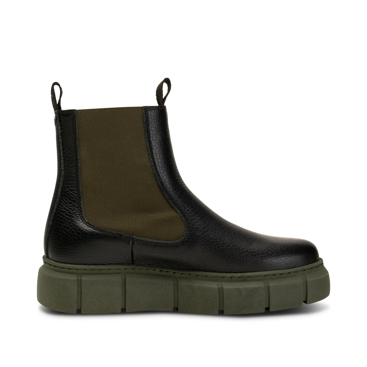 Tove chelsea boot leather - BLACK/KHAKI sold by Shoe The Bear product image thumbnail 5
