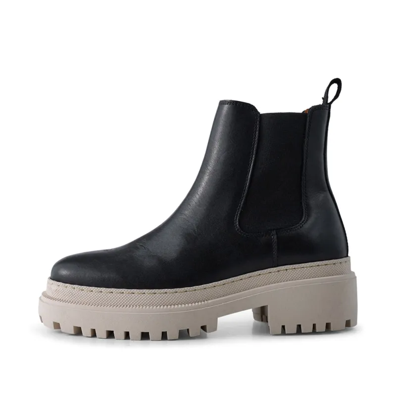 Iona chelsea boot leather - Black/Beige made by Shoe The Bear