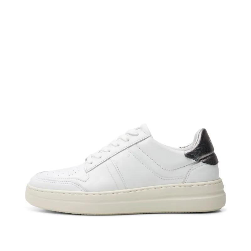 Valda sneaker suede leather - WHITE/SILVER sold by Shoe The Bear