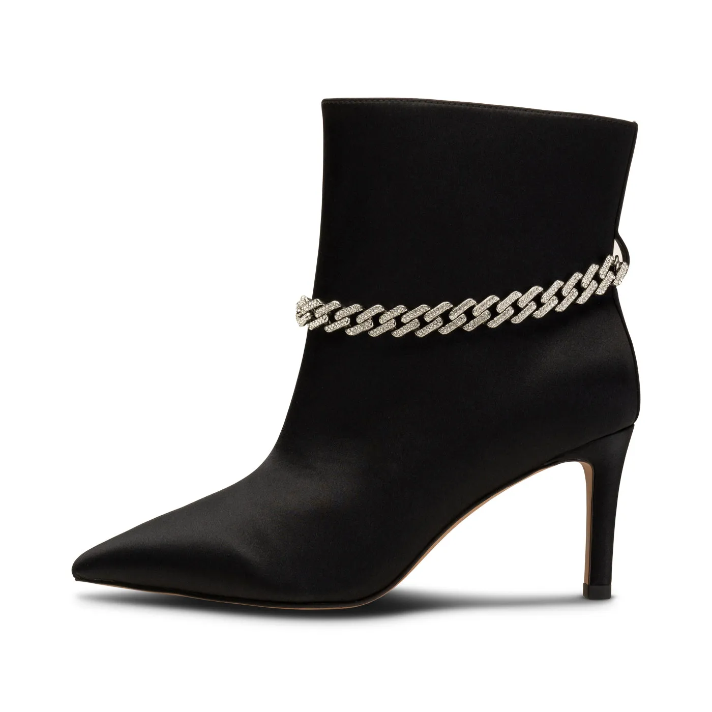 Harper Chain Bootie Satin - BLACK sold by Shoe The Bear