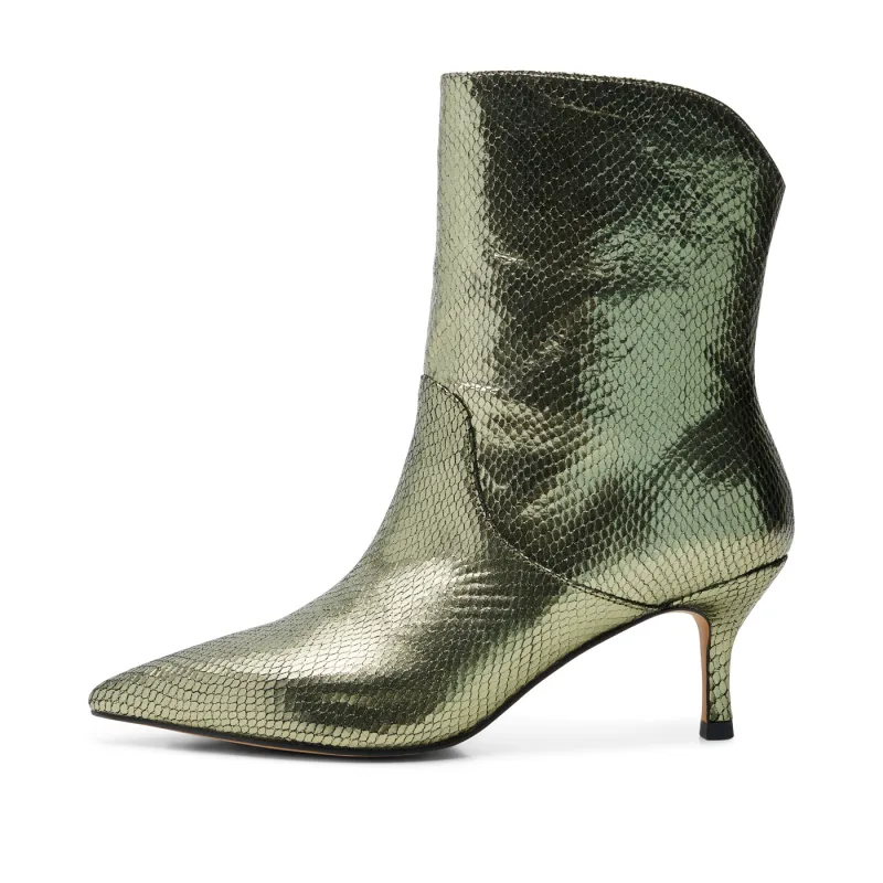 Amia bootie leather - SILVER OLIVE sold by Shoe The Bear