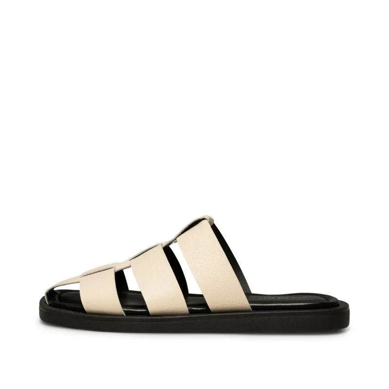 Krista fisherman mule leather - OFF WHITE made by Shoe The Bear