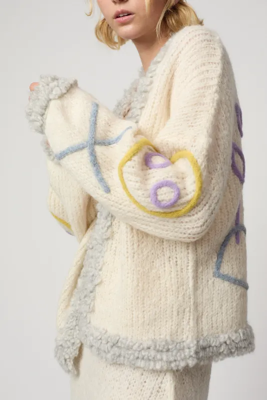 Art Canvas Cora Cardigan in Suri Alpaca made by Atelier Delphine