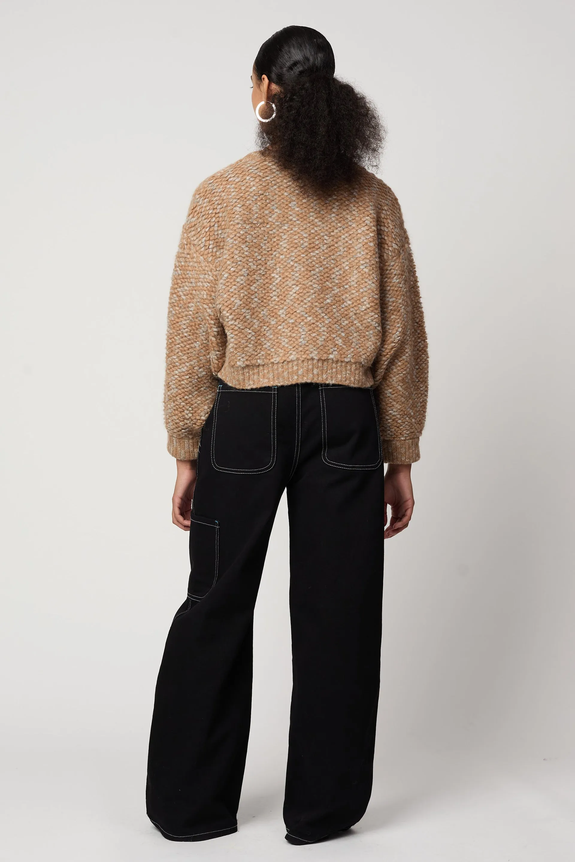 Balloon Sleeve Sweater in French Terry Alpaca sold by Atelier Delphine product image thumbnail 4