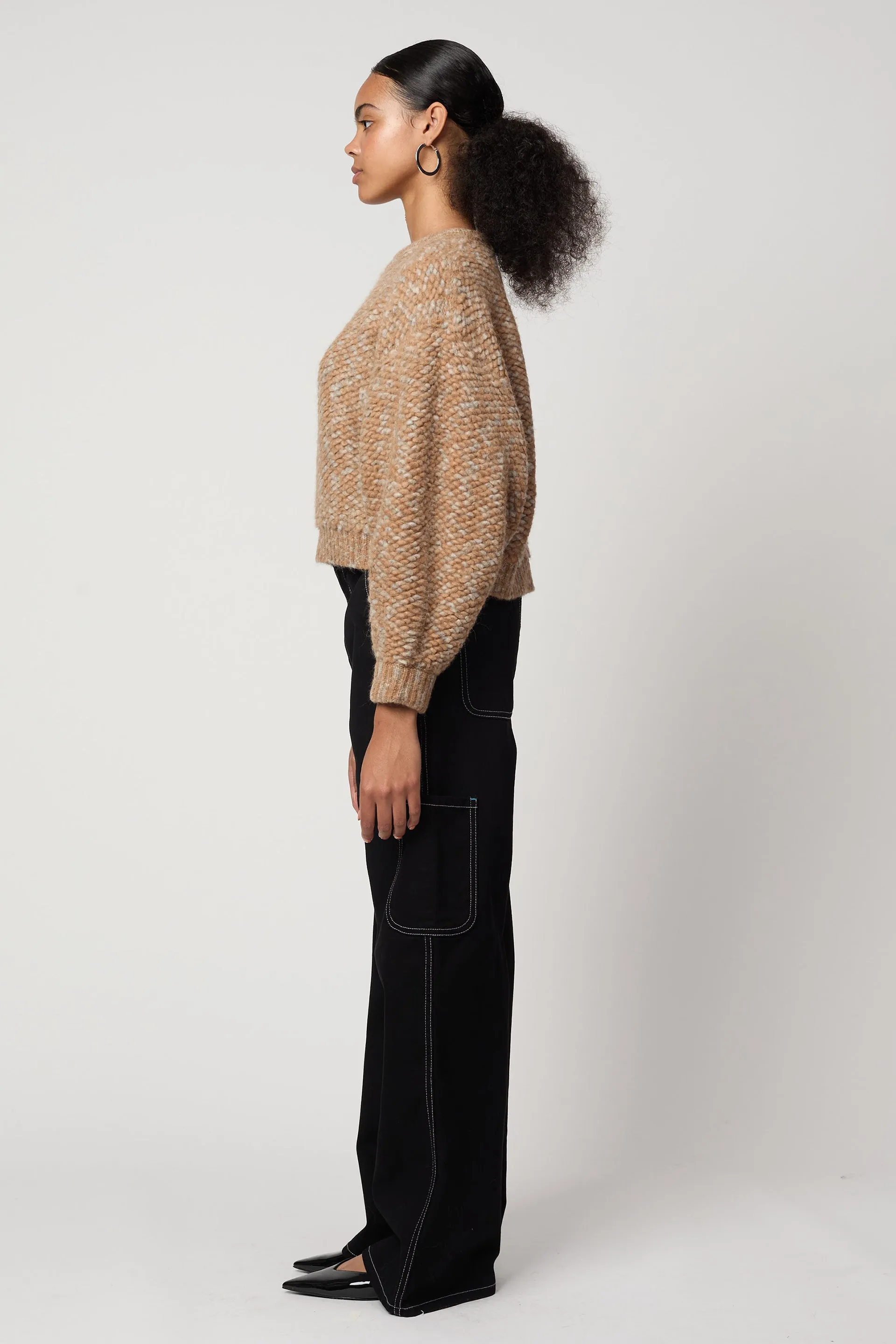 Balloon Sleeve Sweater in French Terry Alpaca sold by Atelier Delphine product image thumbnail 3