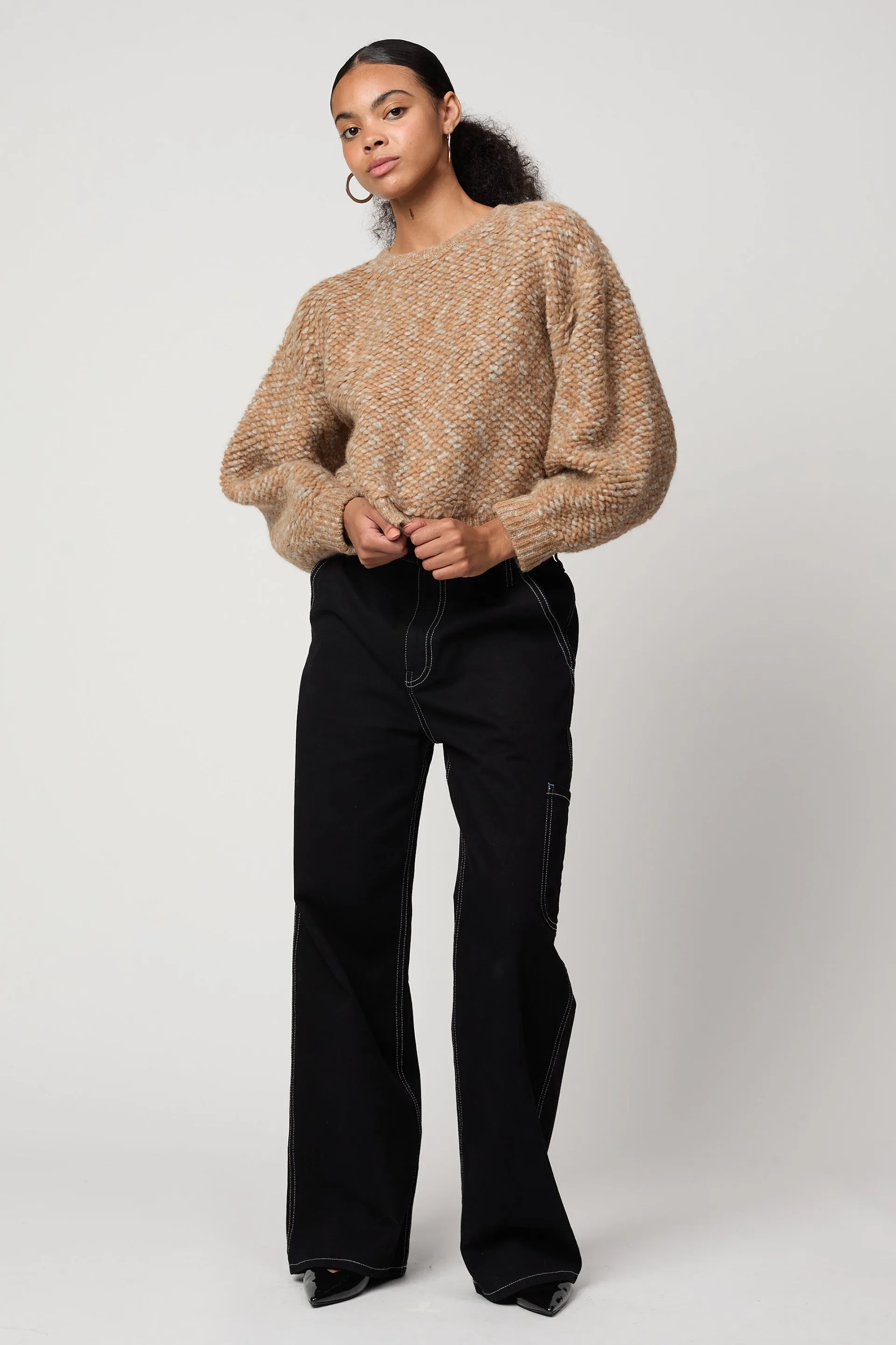 Balloon Sleeve Sweater in French Terry Alpaca sold by Atelier Delphine product image thumbnail 2