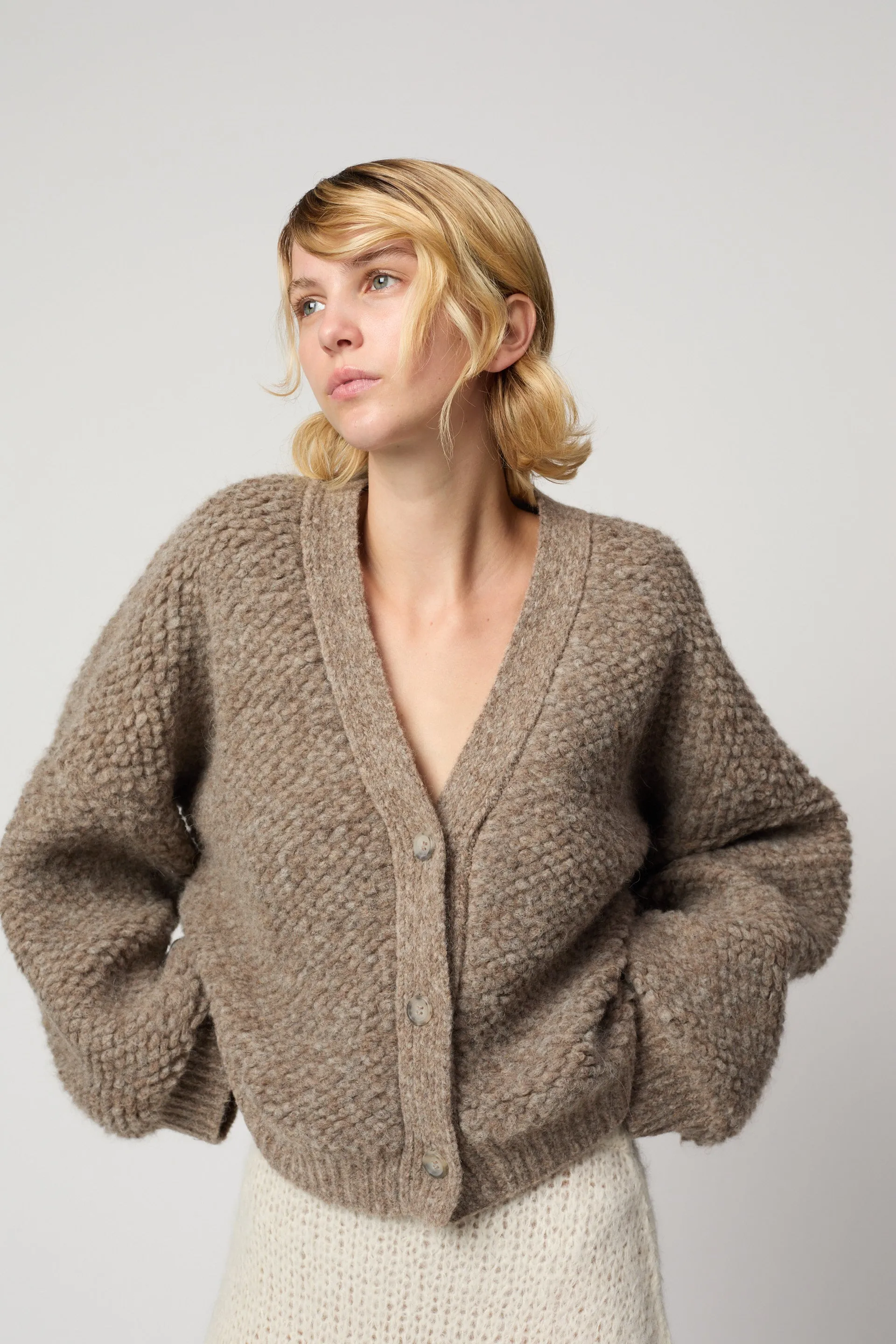 TRISTAN CARDIGAN, FRENCH TERRY sold by Atelier Delphine