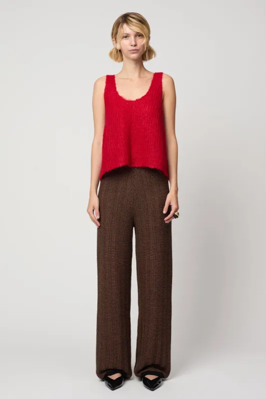 AILI PANT IN CHECKERBOARD STITCH sold by Atelier Delphine