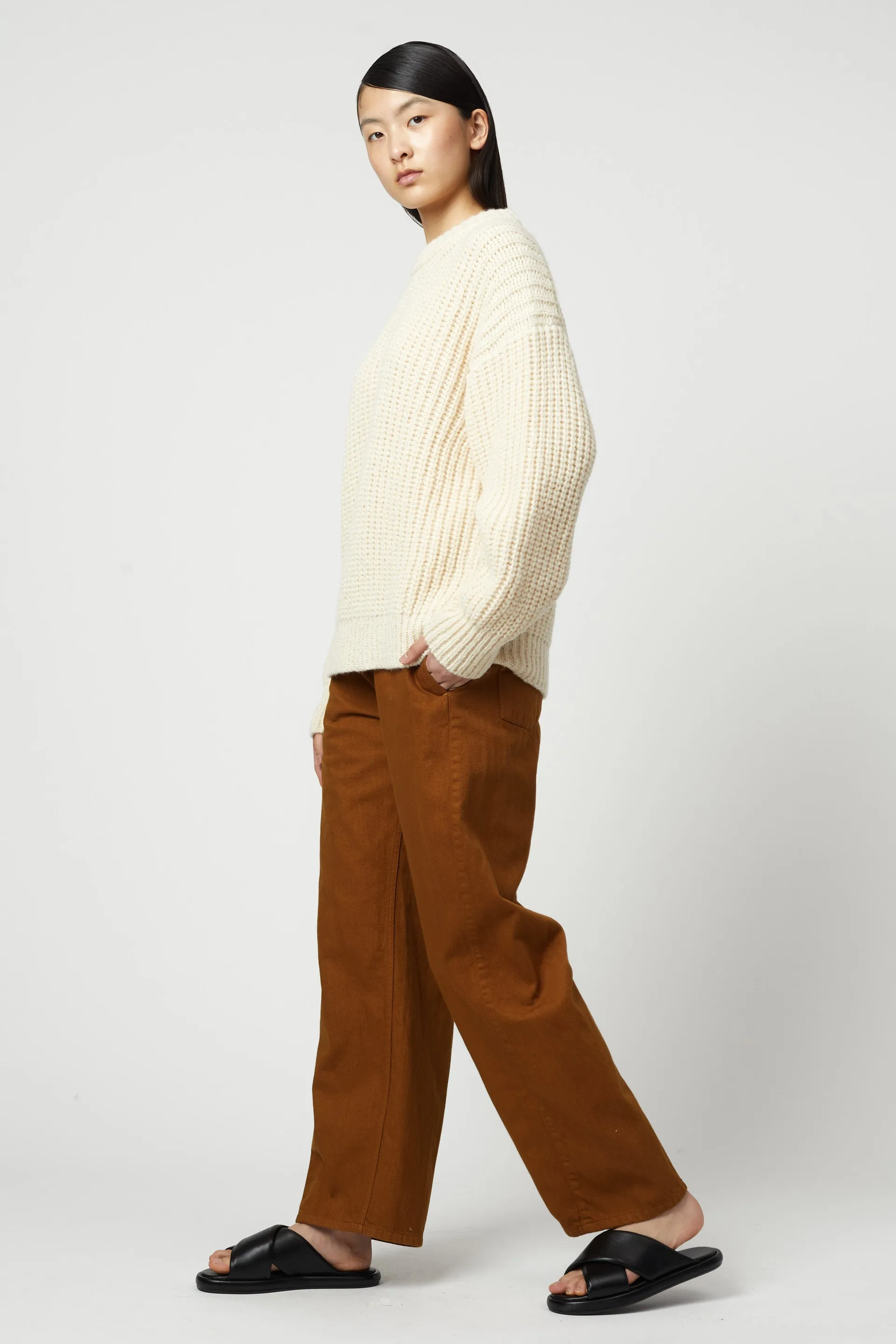 Alpaca Rib Pima Cotton Blend Crewneck Sweater sold by Atelier Delphine product image thumbnail 2