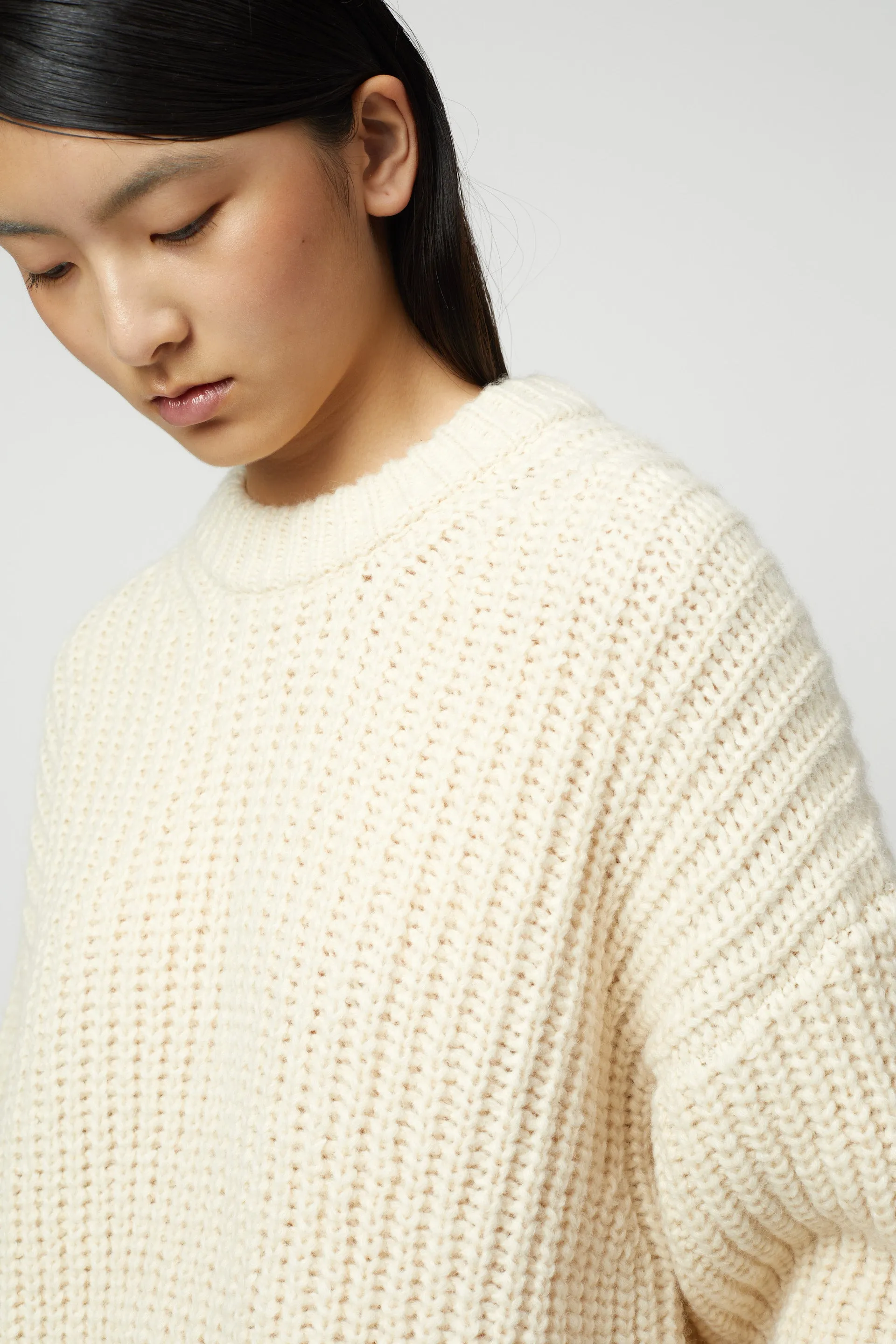 Alpaca Rib Pima Cotton Blend Crewneck Sweater sold by Atelier Delphine product image thumbnail 5