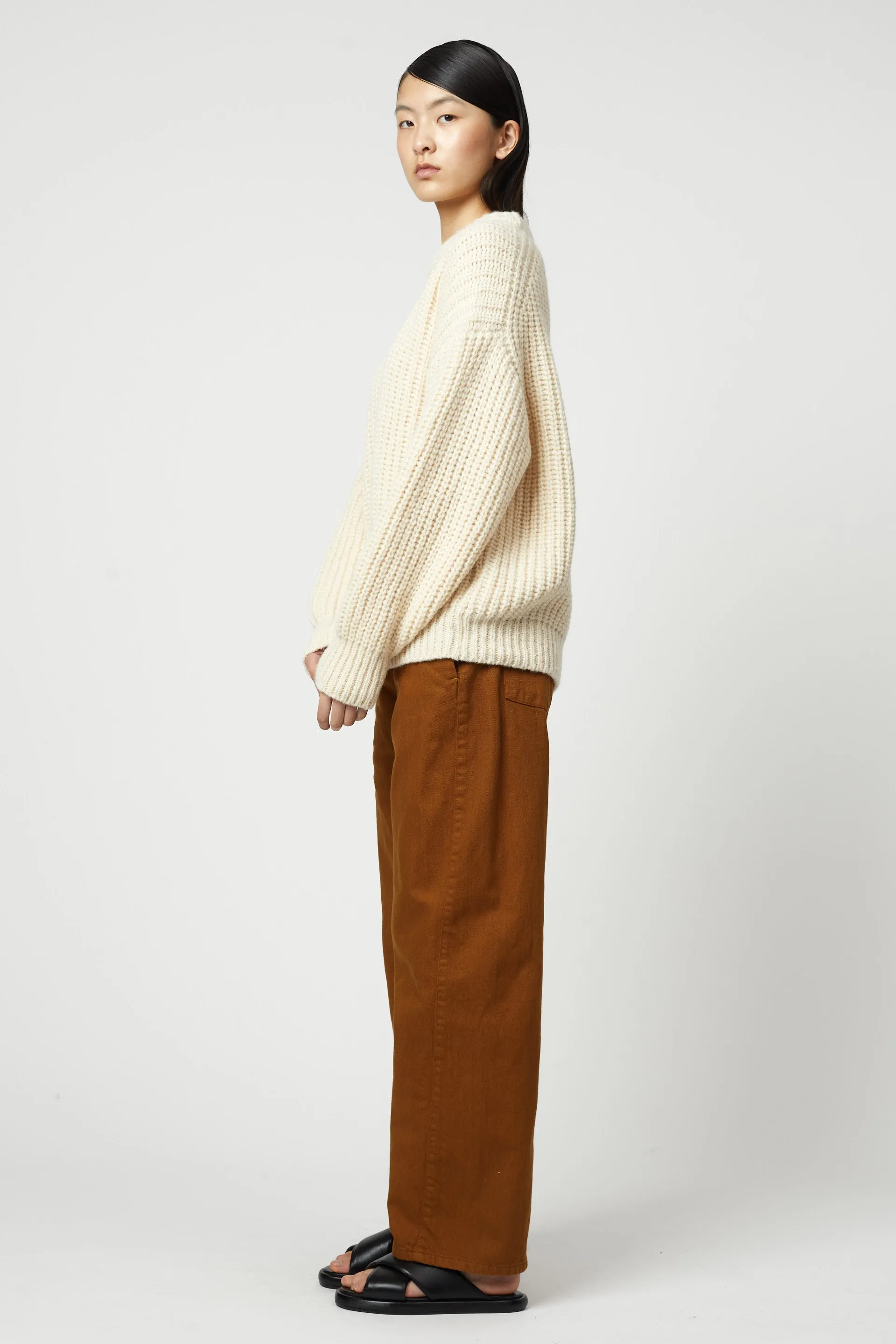 Alpaca Rib Pima Cotton Blend Crewneck Sweater sold by Atelier Delphine product image thumbnail 3