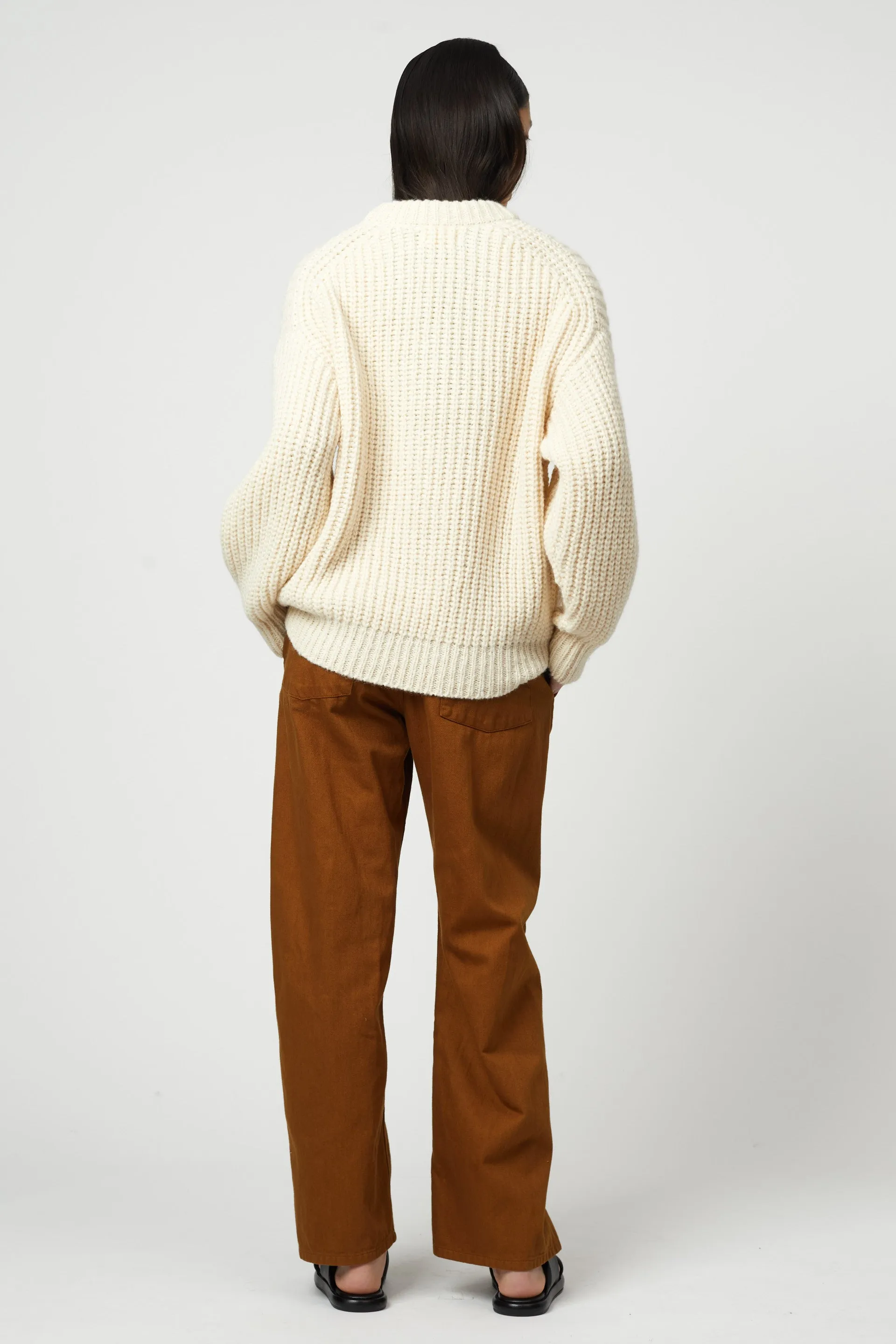 Alpaca Rib Pima Cotton Blend Crewneck Sweater sold by Atelier Delphine product image thumbnail 4