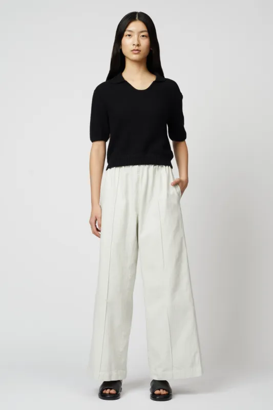 Wide Pant in Bio Washed Twill sold by Atelier Delphine