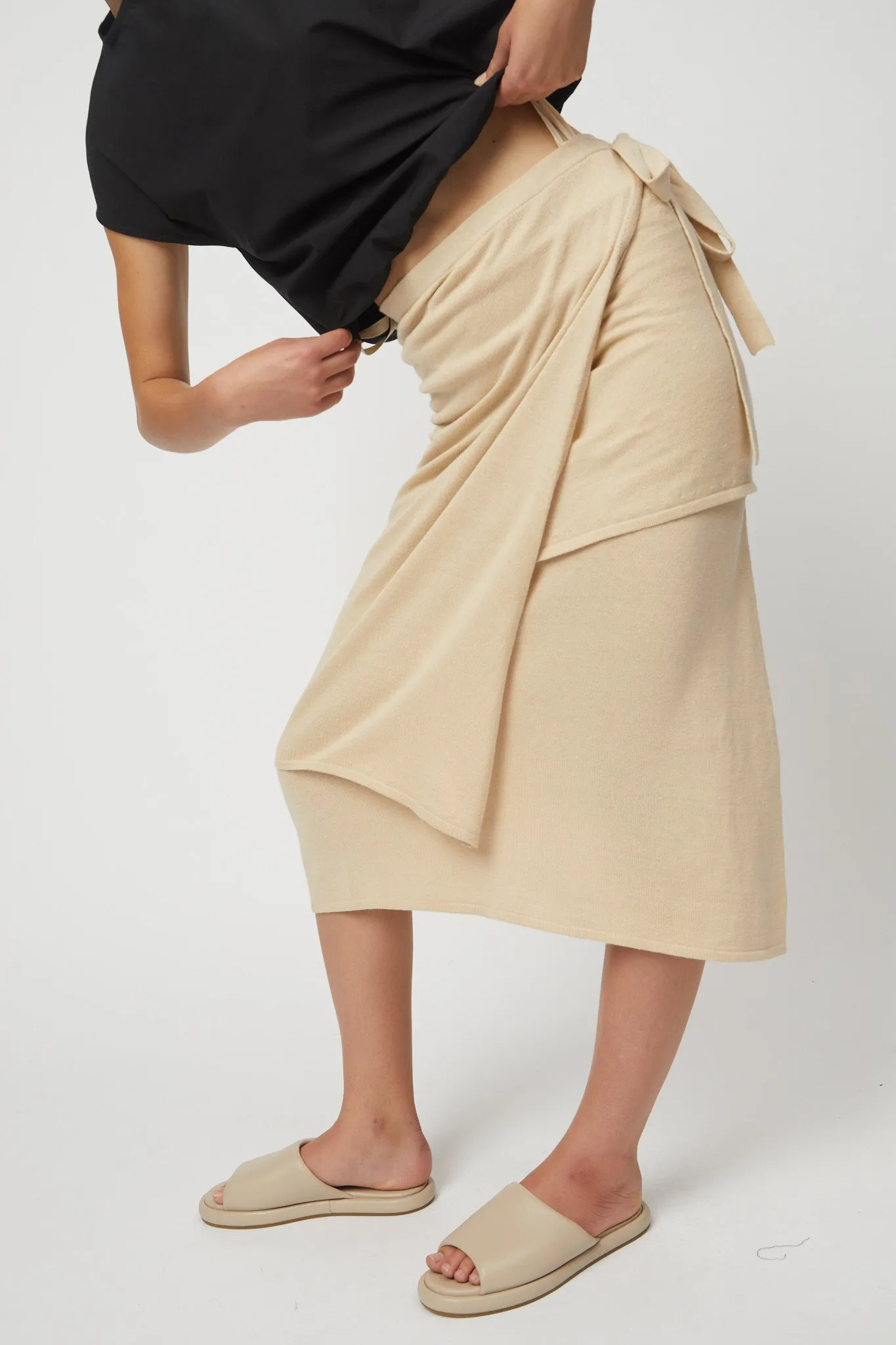 Midi Skirt with Tie sold by Atelier Delphine product image thumbnail 2