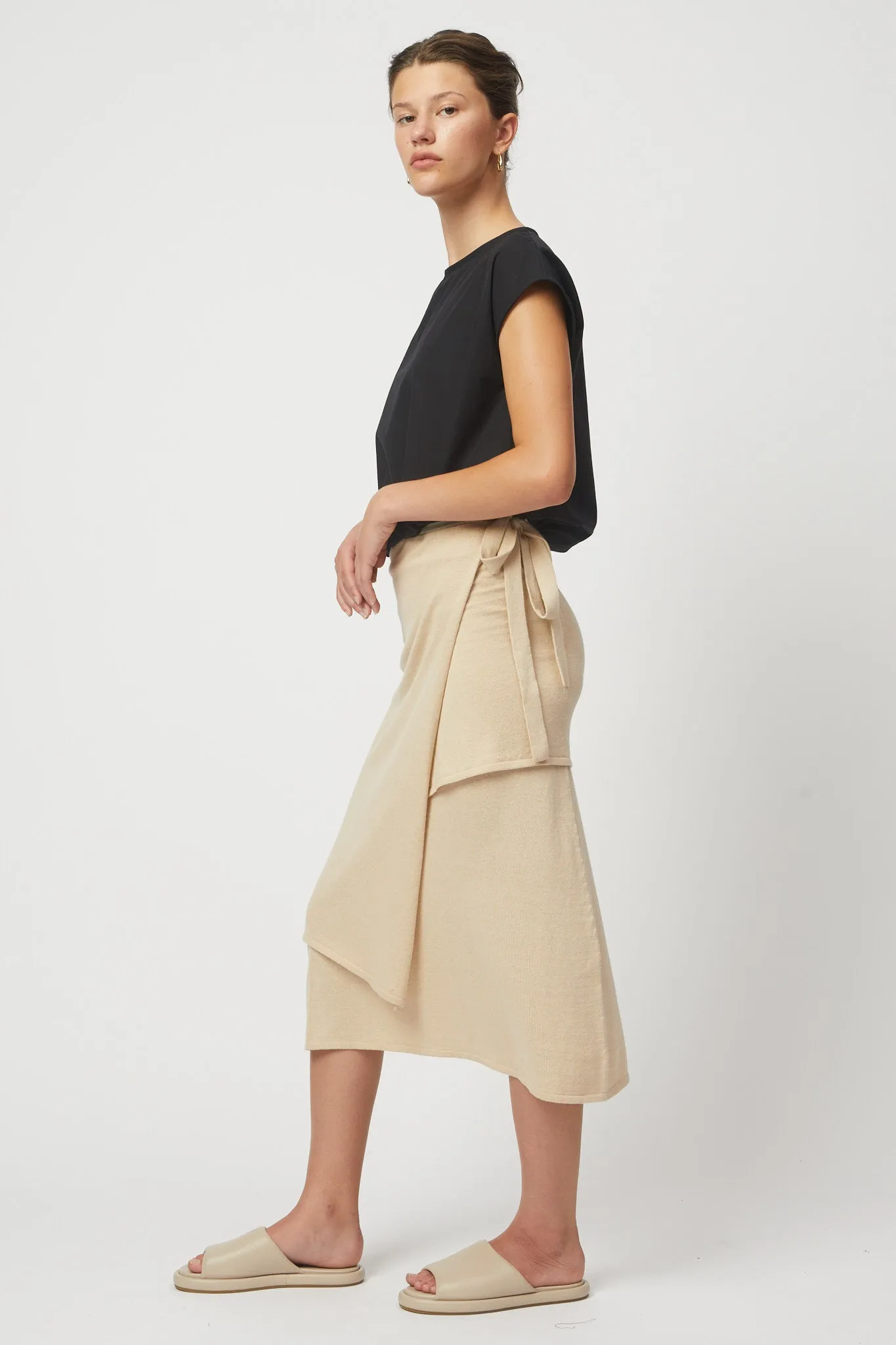 Midi Skirt with Tie sold by Atelier Delphine product image thumbnail 4