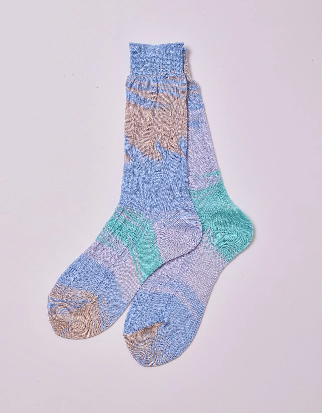 Japanese Leaf Kasuri Socks sold by Atelier Delphine product image thumbnail 2