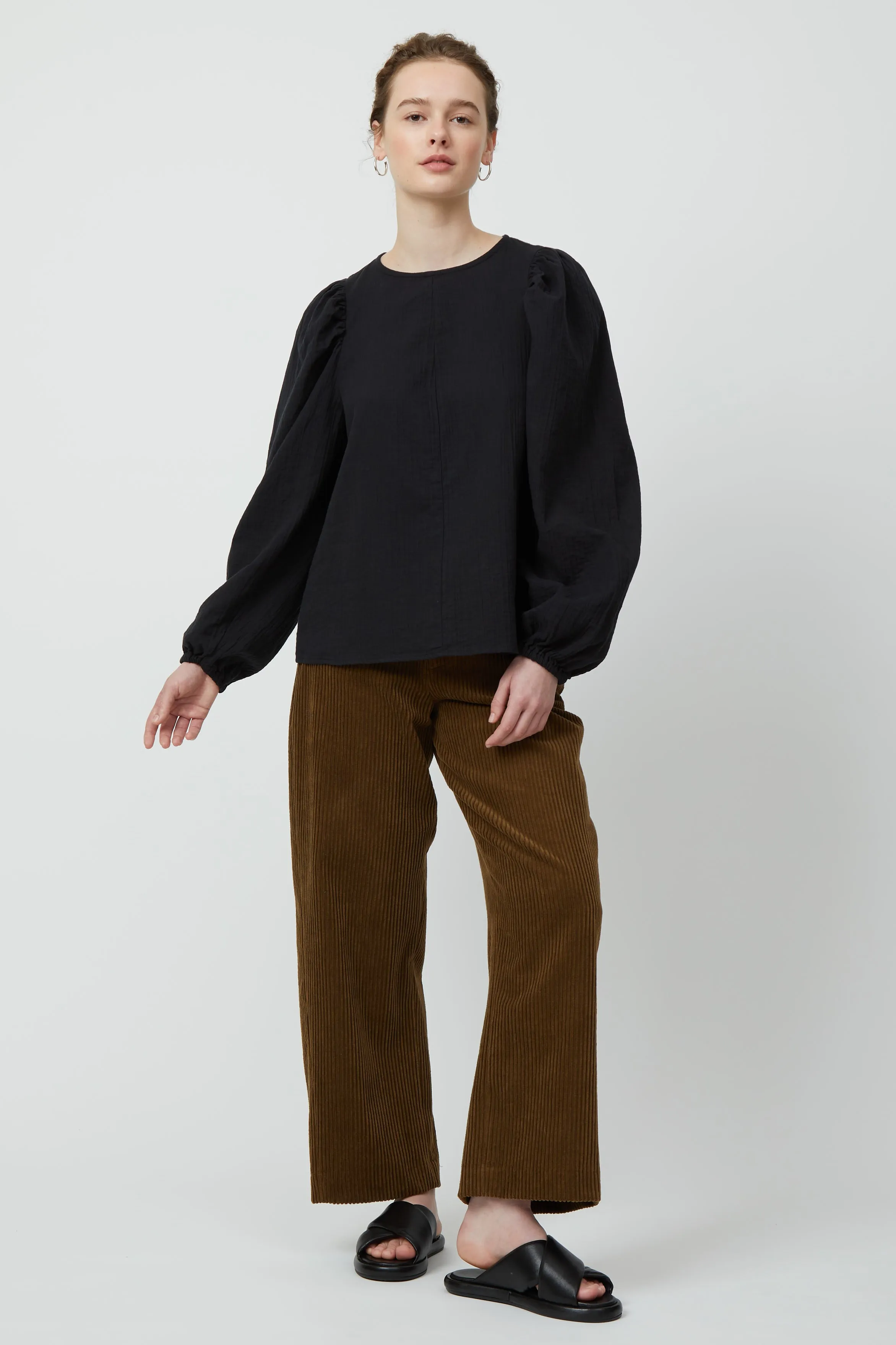 Petria Top in Crinkled Cotton Gauze sold by Atelier Delphine