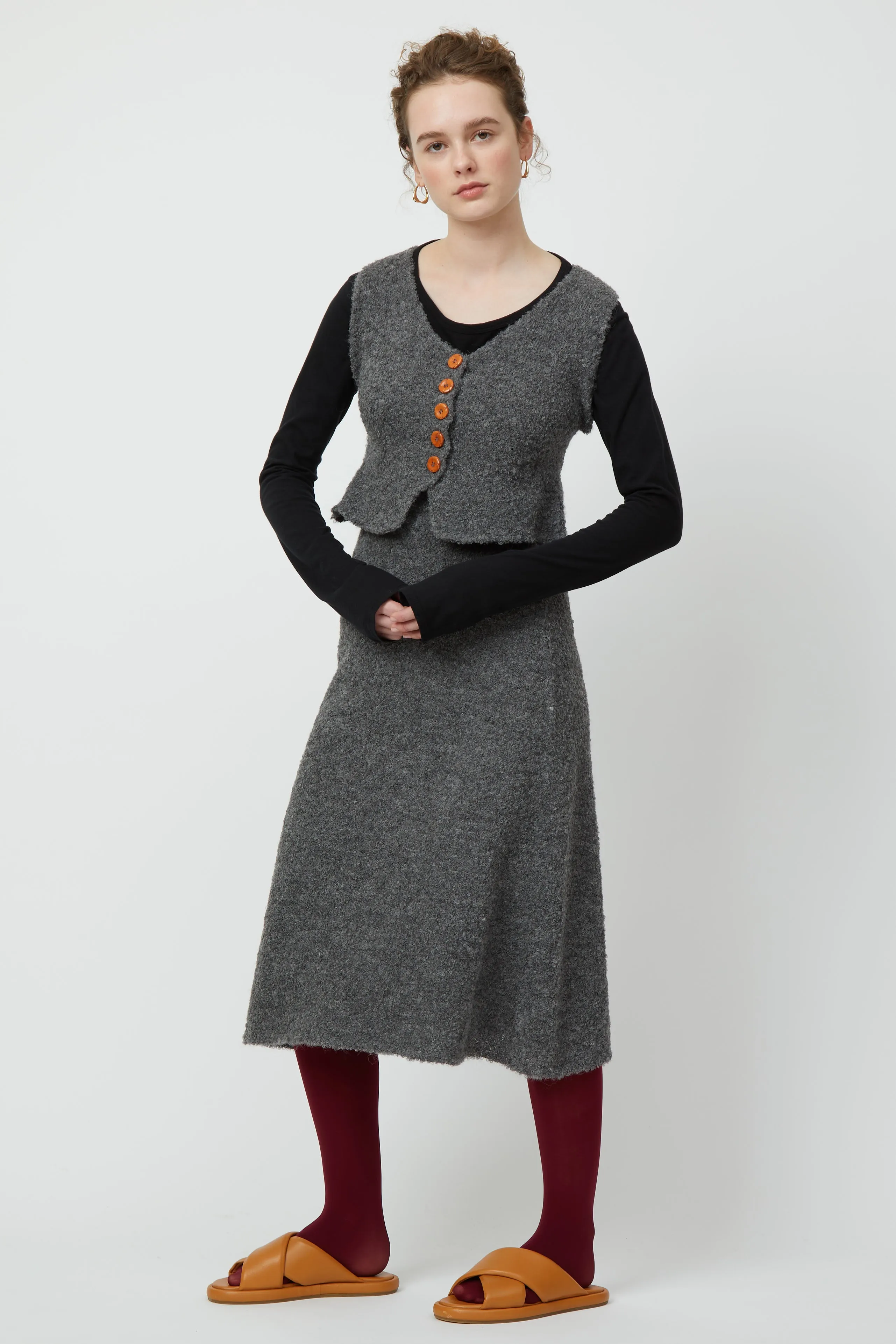 Flare Boucle Alpaca Skirt sold by Atelier Delphine product image thumbnail 3