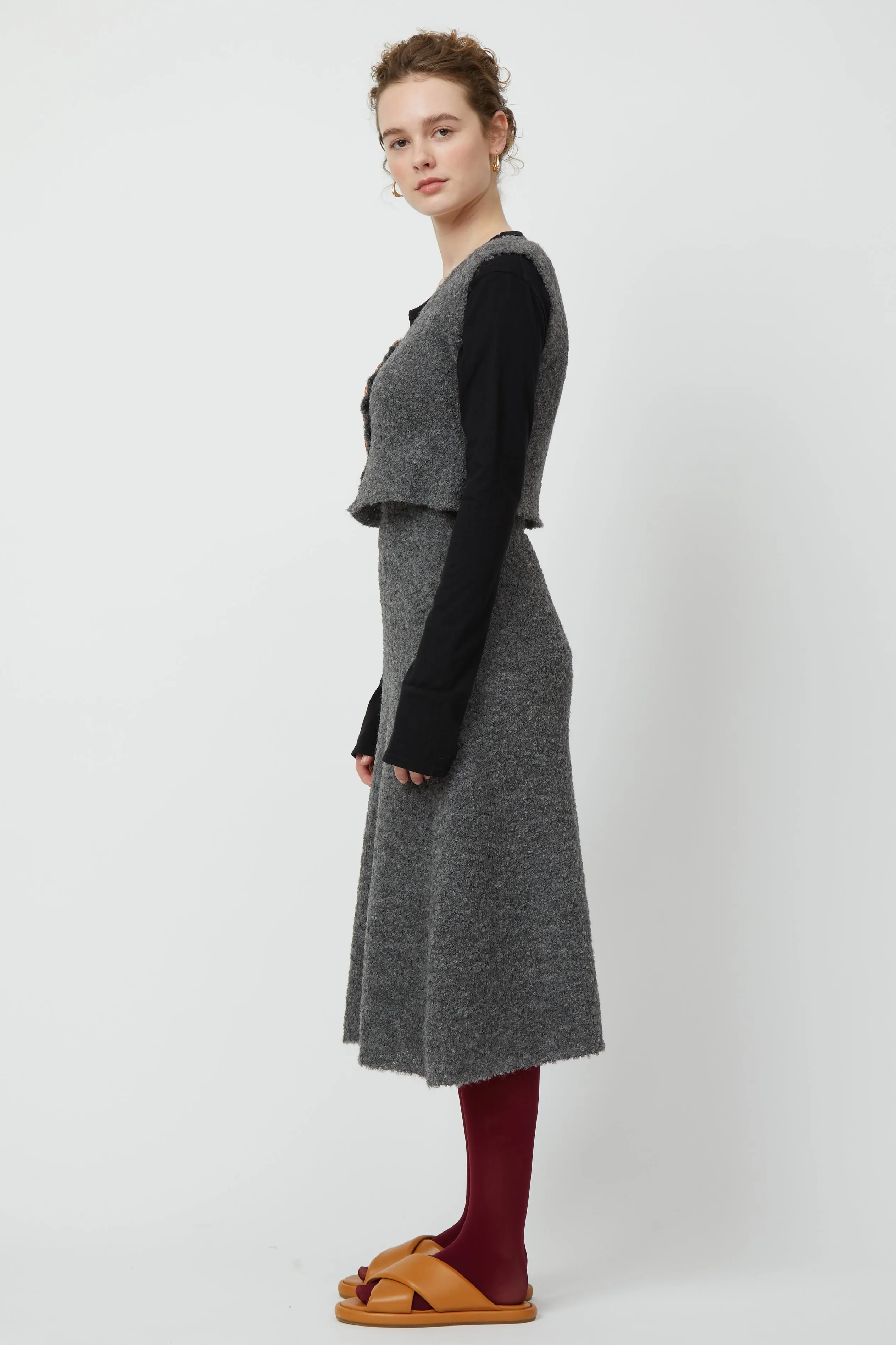 Flare Boucle Alpaca Skirt sold by Atelier Delphine product image thumbnail 2