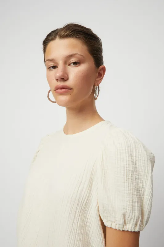 Penelope Top in Organic Crinkled Cotton sold by Atelier Delphine