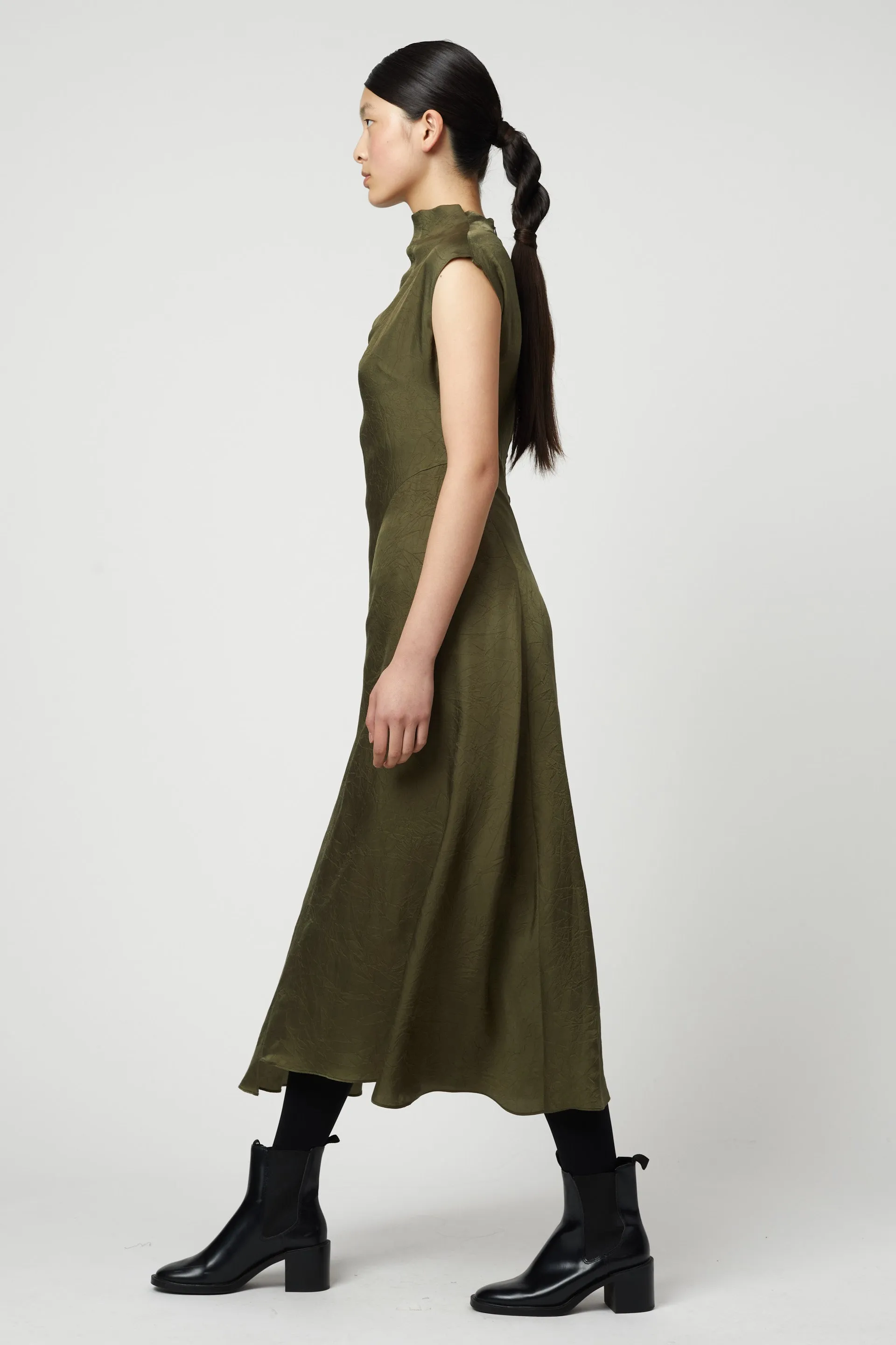 Twisted Crinkled Cupro Dress sold by Atelier Delphine product image thumbnail 4