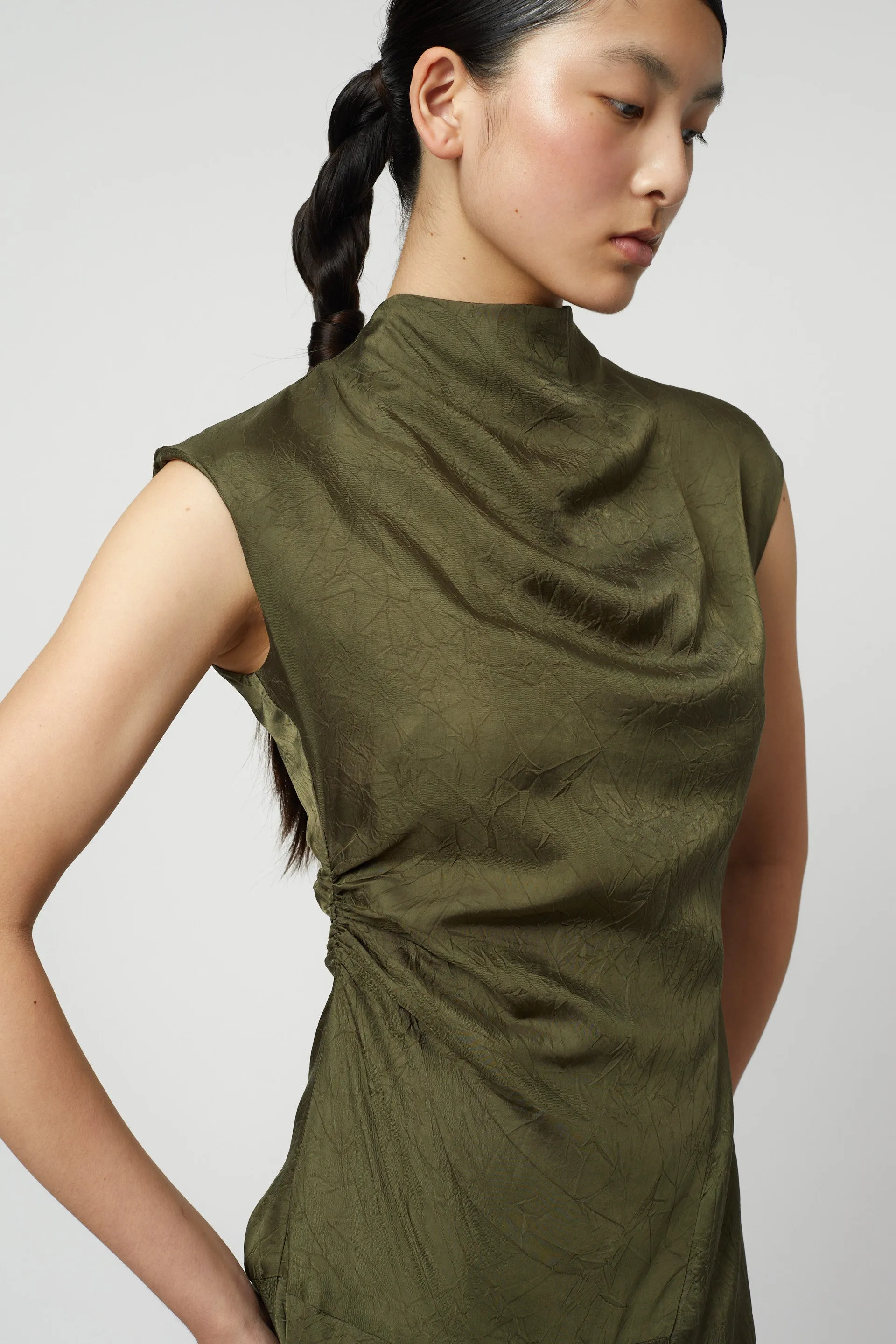 Twisted Crinkled Cupro Dress sold by Atelier Delphine product image thumbnail 2