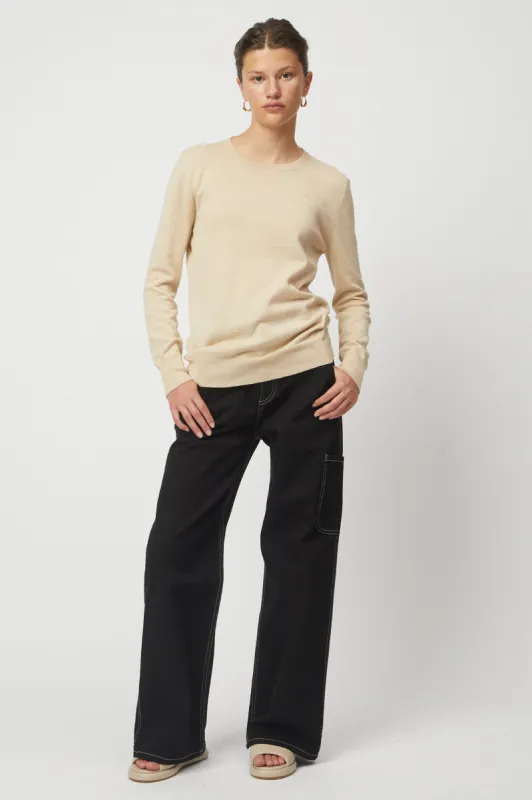 Crewneck Top in High Gauge Tanguis Cotton made by Atelier Delphine