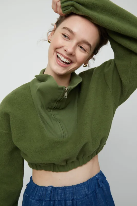 ARCHIVE SALE CROPPED TOP, HEAVY FLEECE sold by Atelier Delphine