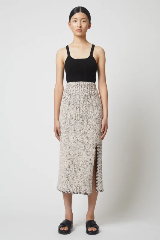 Dimitra Skirt with edgestitch detail sold by Atelier Delphine