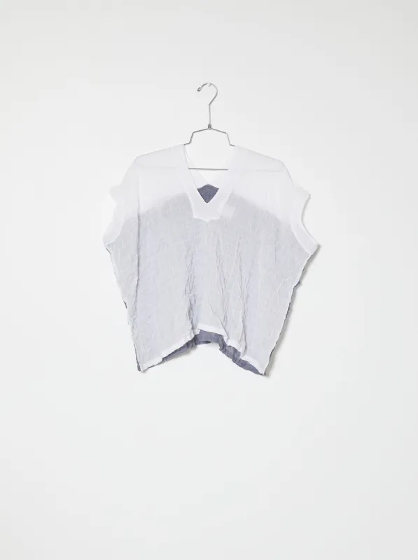 Celeste Top Dual Color in Wave Cotton sold by Atelier Delphine