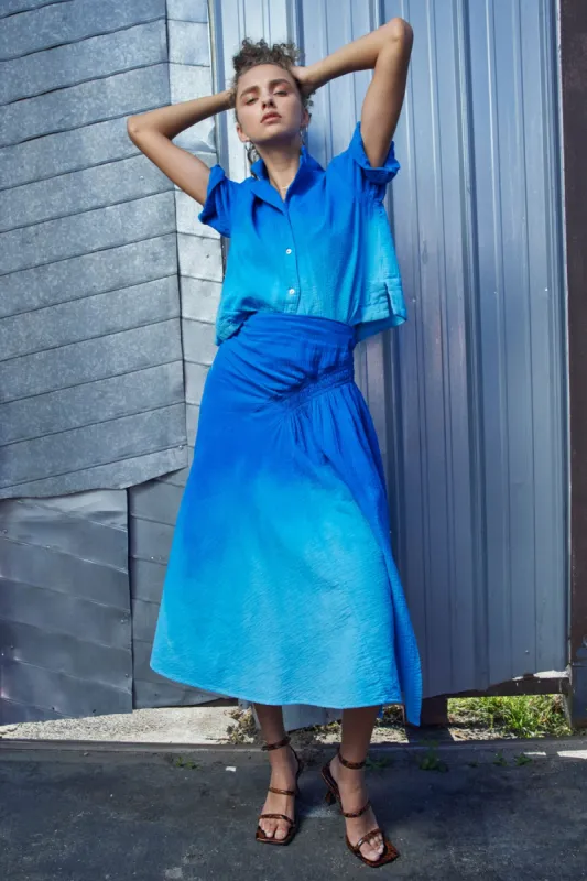 Kotoa Skirt In Crinkled Cotton sold by Atelier Delphine