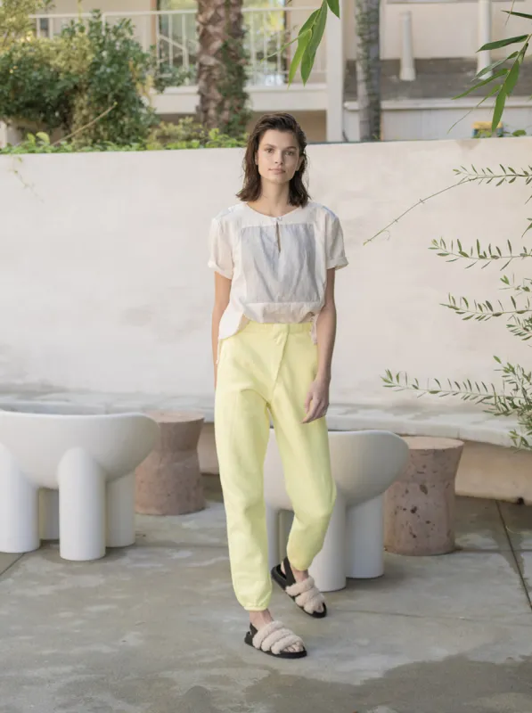 Rolled Over Sweatpants in Japanese Heavyweight Fleece sold by Atelier Delphine