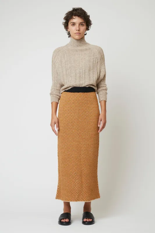 Nabiet Skirt in Beehive Stitch in Alpaca sold by Atelier Delphine