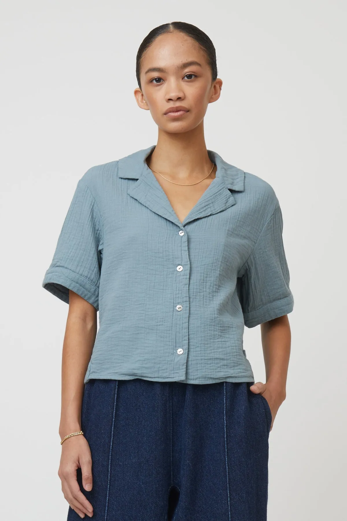 Loraine Top In Crinkled Cotton sold by Atelier Delphine product image thumbnail 2