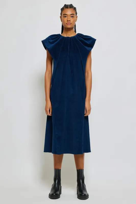 Cacie Dress in Fat and Smooth Corduroy made by Atelier Delphine