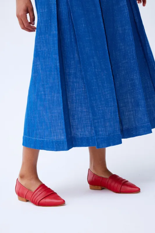 Emely Leather Flats in Red sold by Atelier Delphine