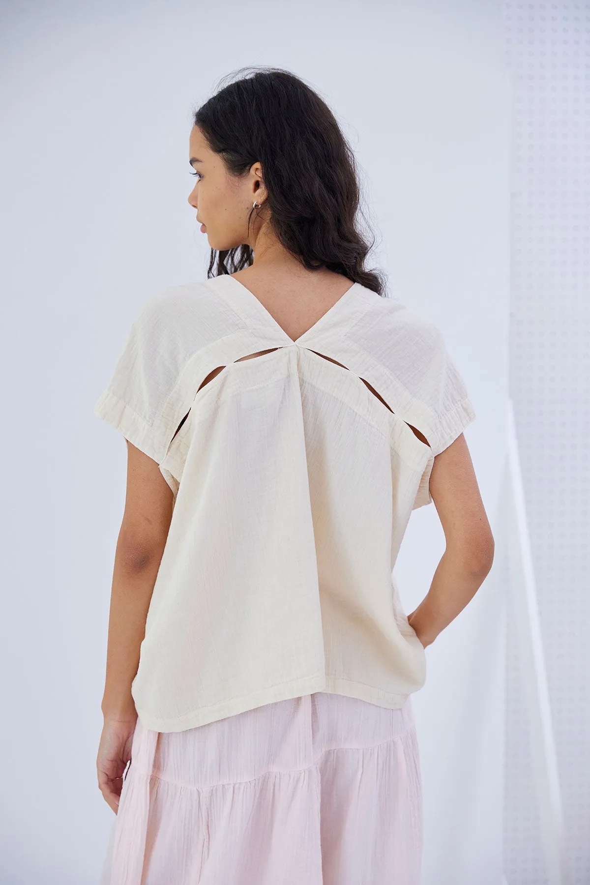 Celeste Top in Crinkled Cotton sold by Atelier Delphine product image thumbnail 2