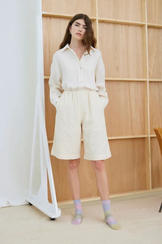 Elle Short in Double Layer Heavy Gauze, All Colors sold by Atelier Delphine