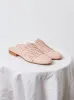 Leather Woven Slides in Sirena sold by Atelier Delphine
