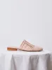 Leather Woven Slides in Sirena sold by Atelier Delphine