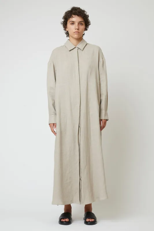 Oversized Shirt Undyed Linen Dress sold by Atelier Delphine