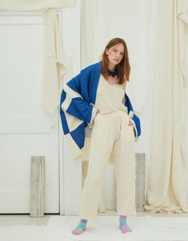 Kiri Pant in 5 Layer Wavy Gauze made by Atelier Delphine
