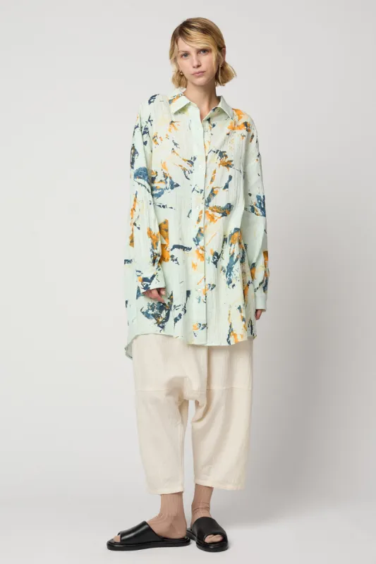 OVERSIZED OVERLAY IN CRINKLED COTTON, MARBLE made by Atelier Delphine