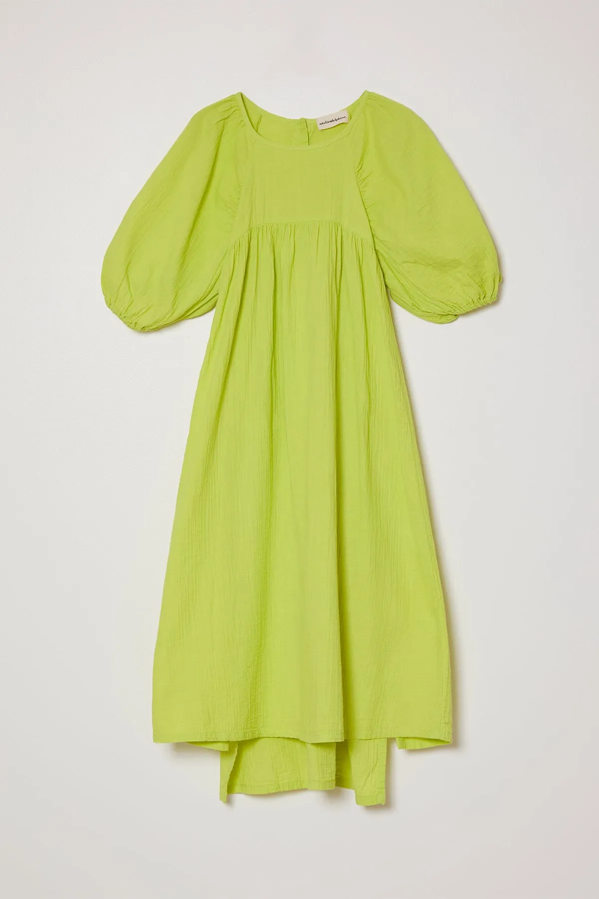 Mardi Dress in Crinkled Cotton, Seasonal Colors sold by Atelier Delphine