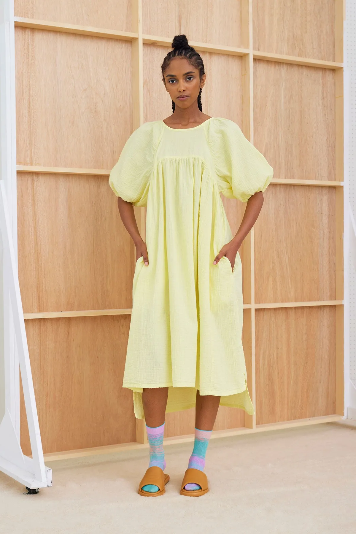 Mardi Dress in Crinkled Cotton, Seasonal Colors sold by Atelier Delphine product image thumbnail 2