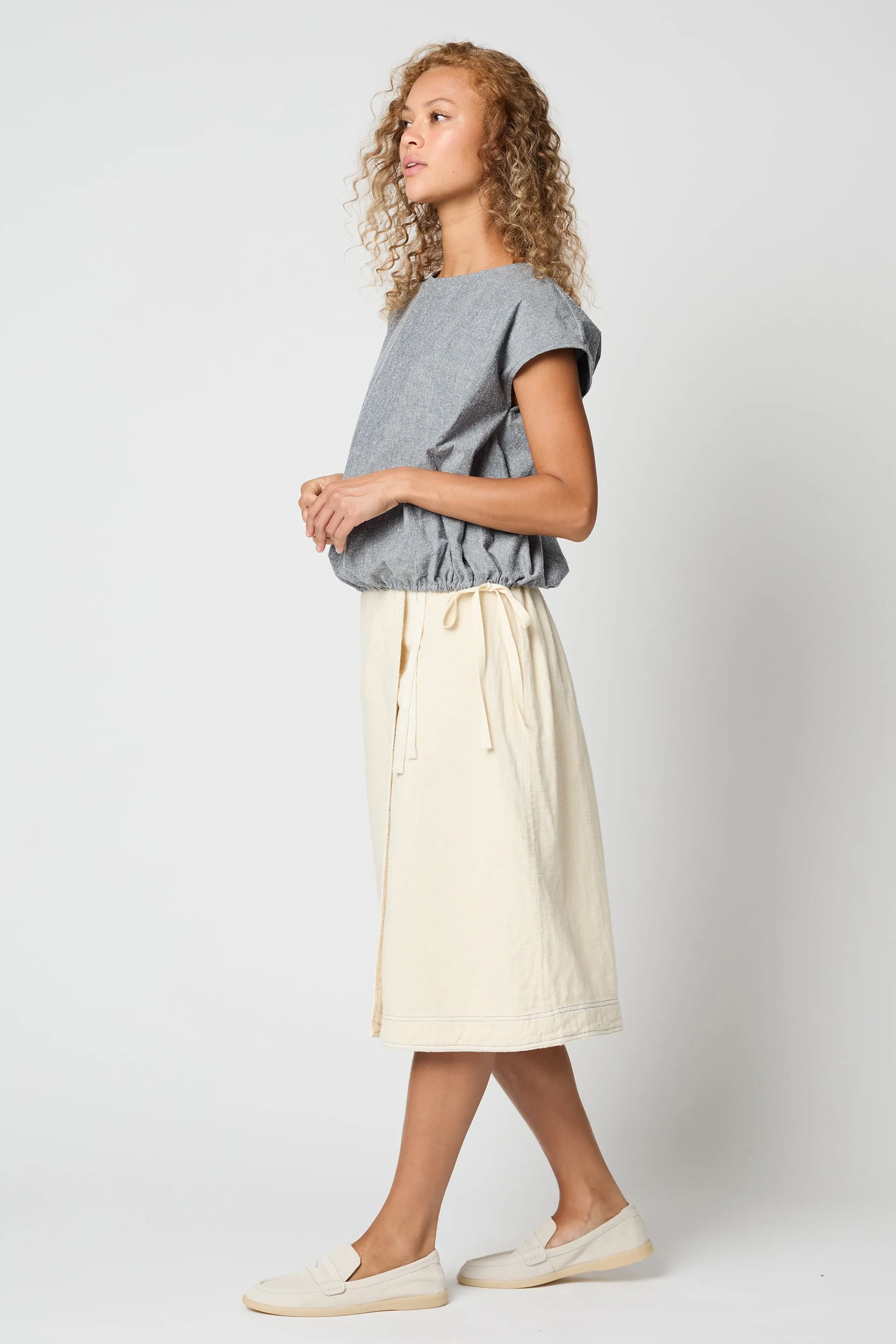 Yvette Skirt in Heavyweight Japanese Double Layer Gauze sold by Atelier Delphine product image thumbnail 2