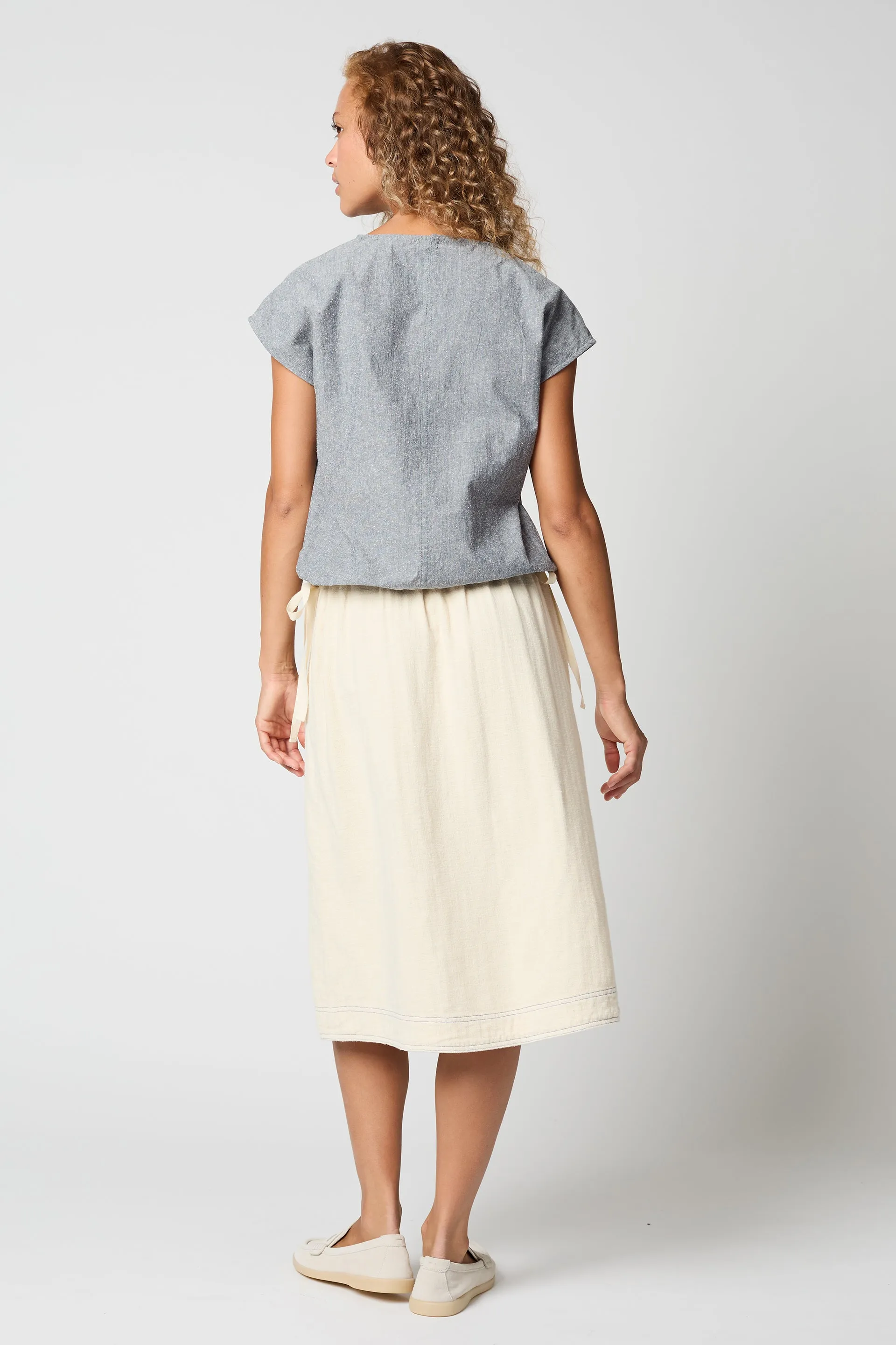 Yvette Skirt in Heavyweight Japanese Double Layer Gauze sold by Atelier Delphine product image thumbnail 3