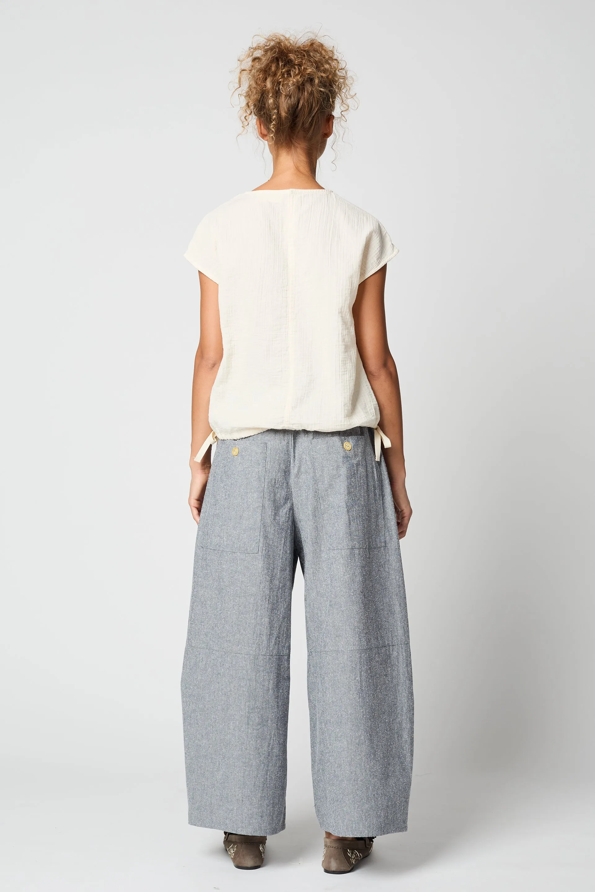SLIP ON BLOUSE CAP SLEEVE sold by Atelier Delphine product image thumbnail 3